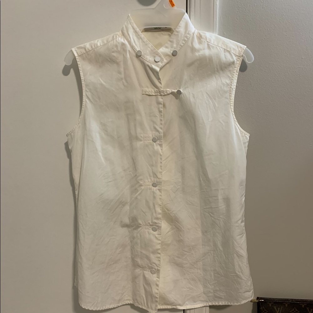 COPY - COPY - ❤️Prada White Short Sleeve Blouse size 4❤️